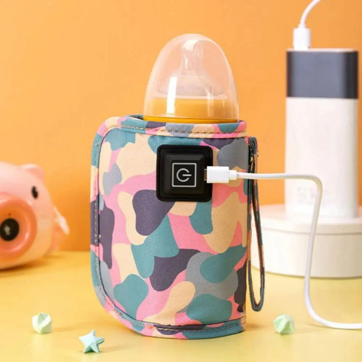 USB Milk Water Warmer Bottle Heater Travel Stroller Insulated Bag Baby