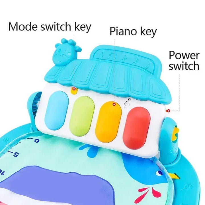 Baby Fitness Stand Music Play Gym Activity Toys Newborn Piano Crawling Blanket