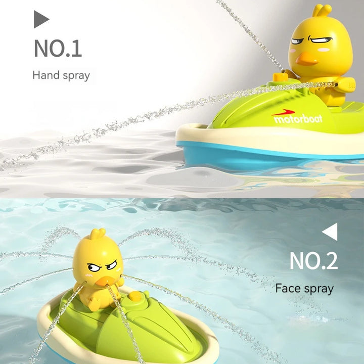 Cute Duck Electric Water Spray Bathroom Bathing Toys Baby