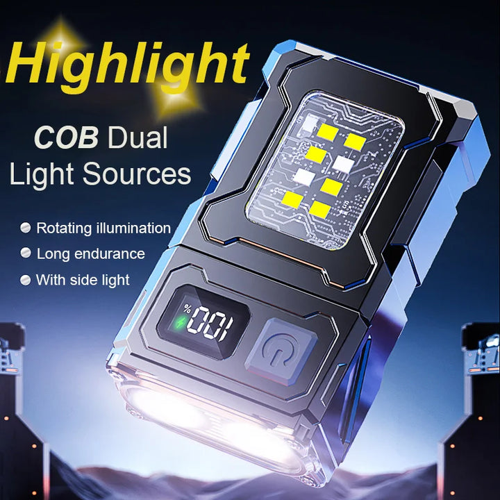 2024 New Multifunctional COB Flashlight Ajustable Angle LED Outdoor Torch Portable