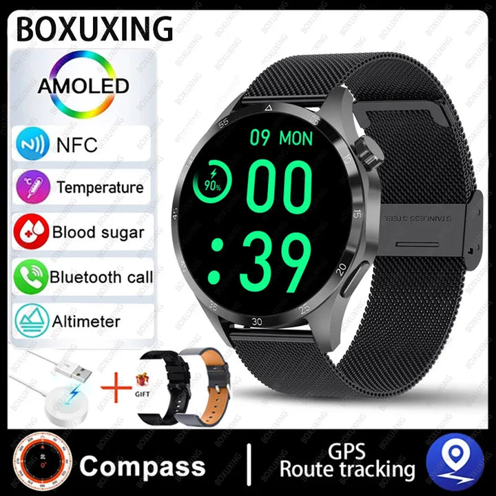 For Huawei Smart Watch Men Watch 4 Pro AMOLED HD Screen Bluetooth Call NFC