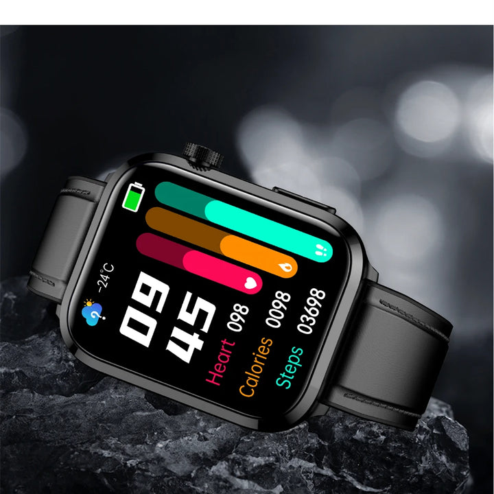 2024New AI Medical Diagnosis Blood Lipids Uric Acid Blood Glucose Smart Watch Men