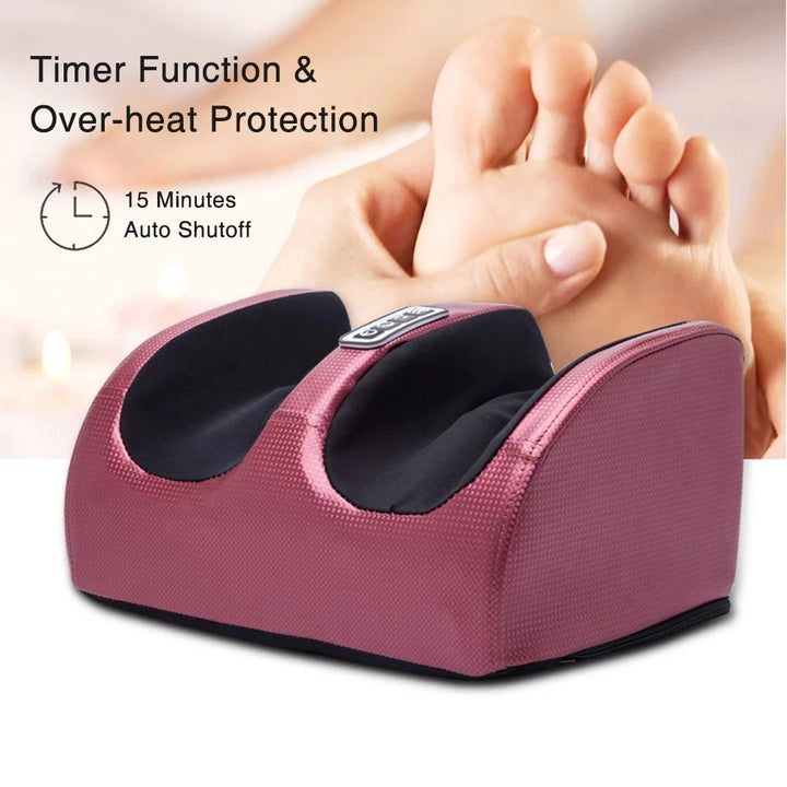 Electric Foot Massager Shiatsu Kneading Deep Tissue Relax Heated Roller Calf Pain Relief