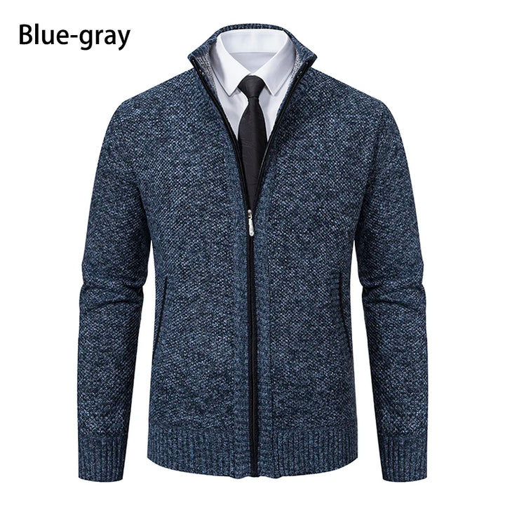 Autumn And Winter New Jersey Men's Casual Sports Coat Solid Color