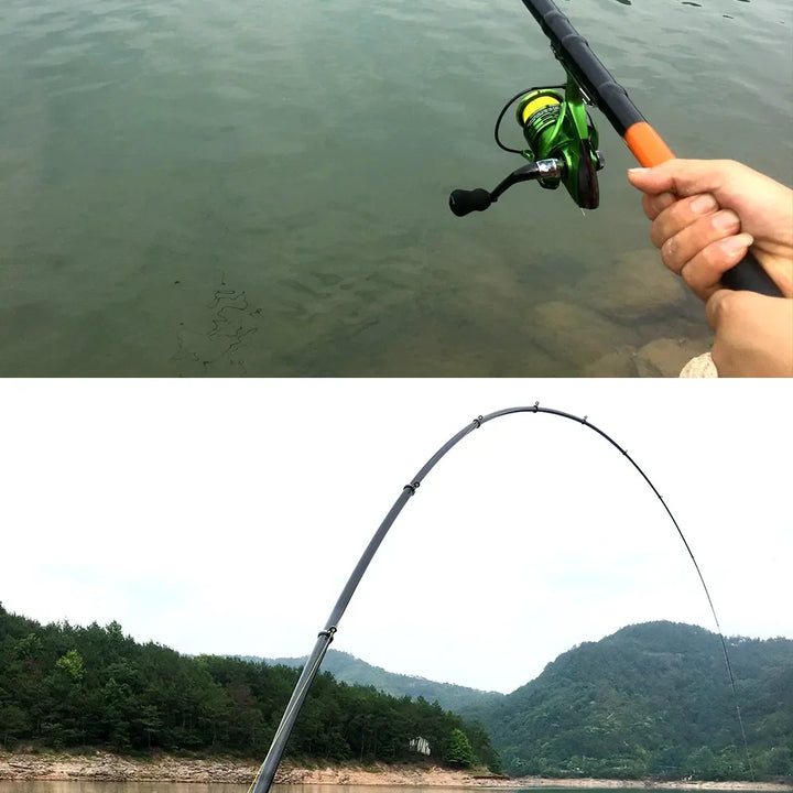 2.7M 3.6M 4.5M 5.4M 6.3M Carbon Telescopic Rock Fishing Rod Tough M Power Telescopic