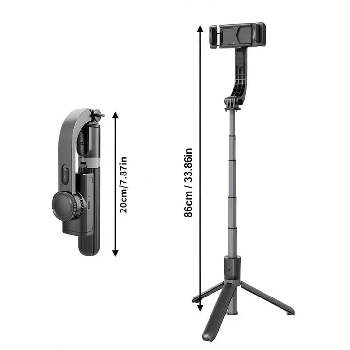 Handheld Gimbal Stabilizer for Smartphone 1-Axis with Selfie Stick Tripod Stand Wireless