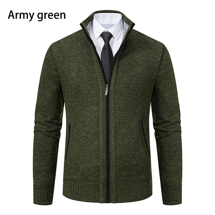 Autumn And Winter New Jersey Men's Casual Sports Coat Solid Color