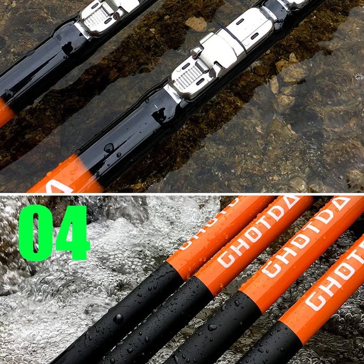 2.7M 3.6M 4.5M 5.4M 6.3M Carbon Telescopic Rock Fishing Rod Tough M Power Telescopic