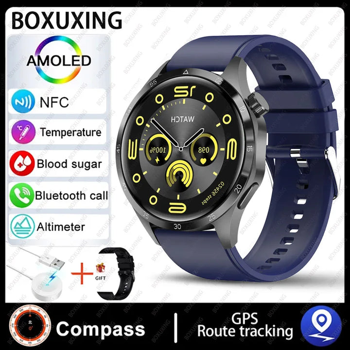 For Huawei Smart Watch Men Watch 4 Pro AMOLED HD Screen Bluetooth Call NFC