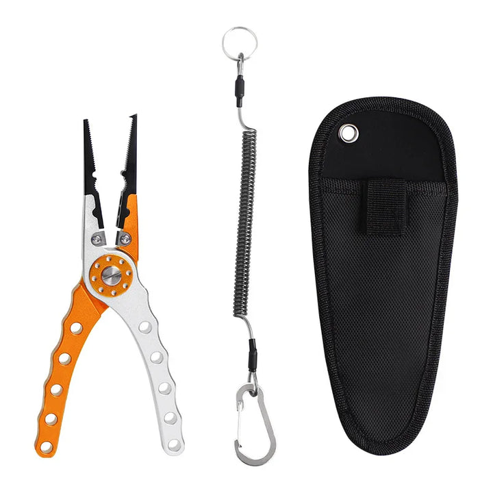 Fishing Pliers Line Cutter Multifunctional Knot Aluminum Alloy Scissors Hook Remover 150g