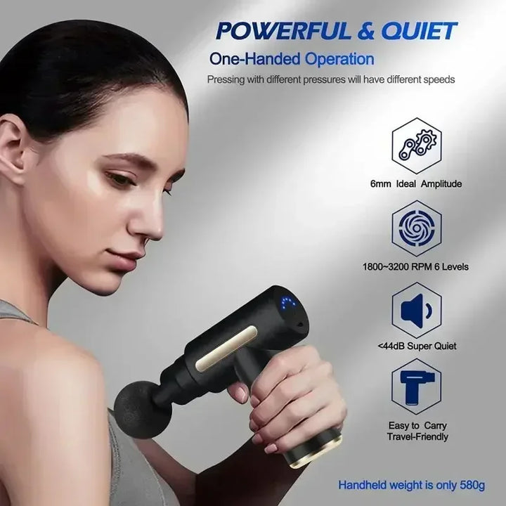 USB Mini Massage Gun Fascia Machine Muscle Relaxation Vibrating Gun Rod Massage