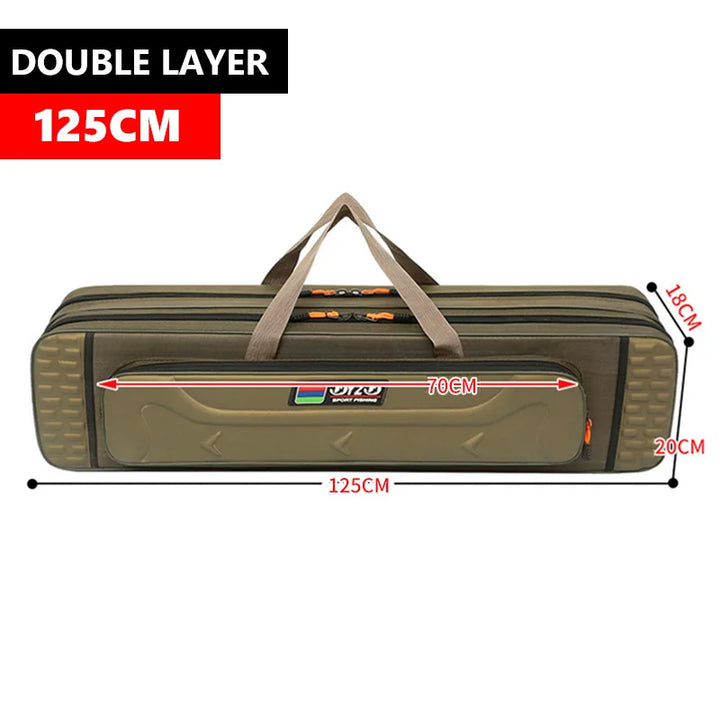 NON-foldable Multifunctional Large Capacity Fishing Rod Bag 2-4 Layer 80-130CM Water