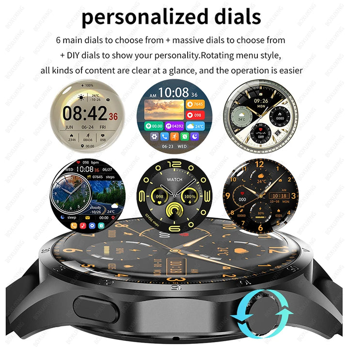 For Huawei Smart Watch Men Watch 4 Pro AMOLED HD Screen Bluetooth Call NFC