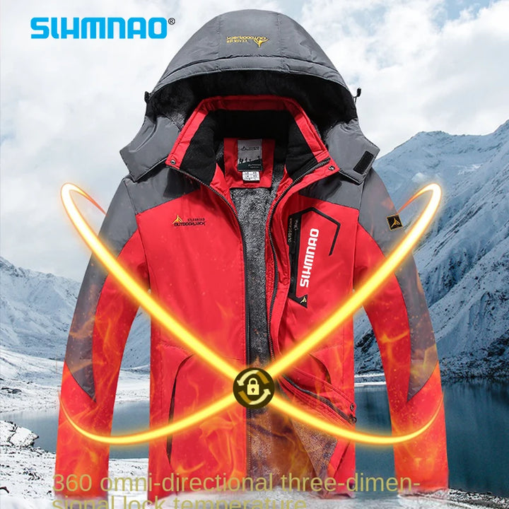 New Winter Fishing Suit Men's Fisherman Fishing Jacket Long Pants Thick, Warm, Waterproof,