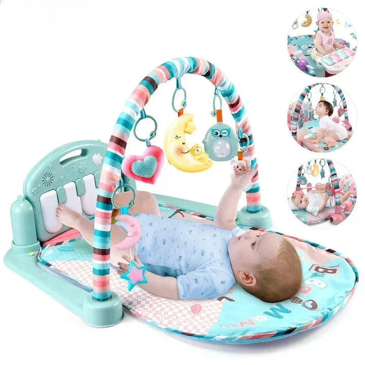 Baby Fitness Stand Music Play Gym Activity Toys Newborn Piano Crawling Blanket