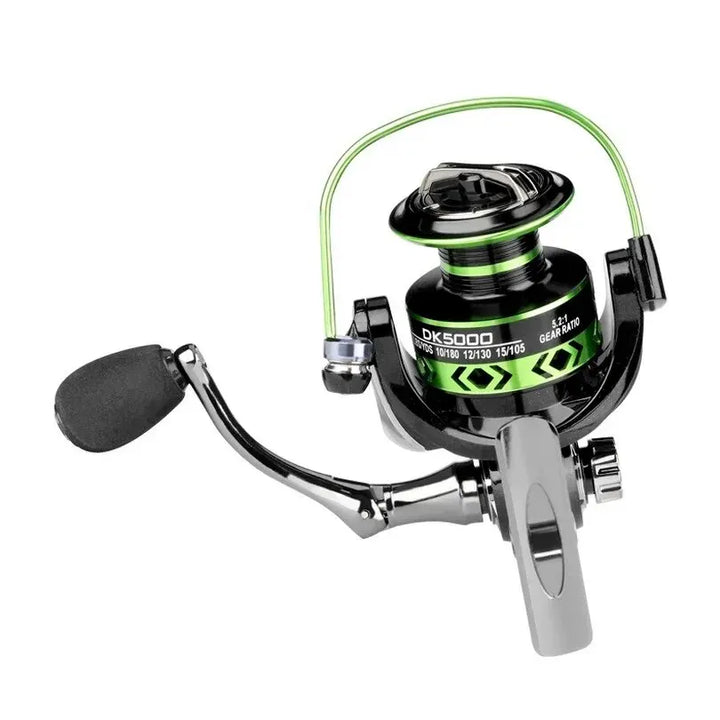 2024 New All-Metal Black Green Fishing Reel Freshwater Seawater Dual Use Max Drag 12Kg