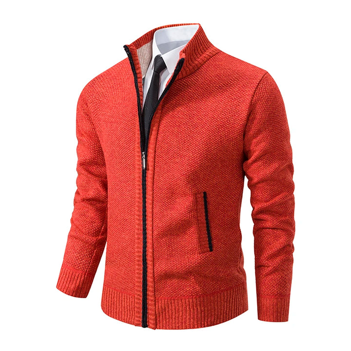 Autumn And Winter New Jersey Men's Casual Sports Coat Solid Color